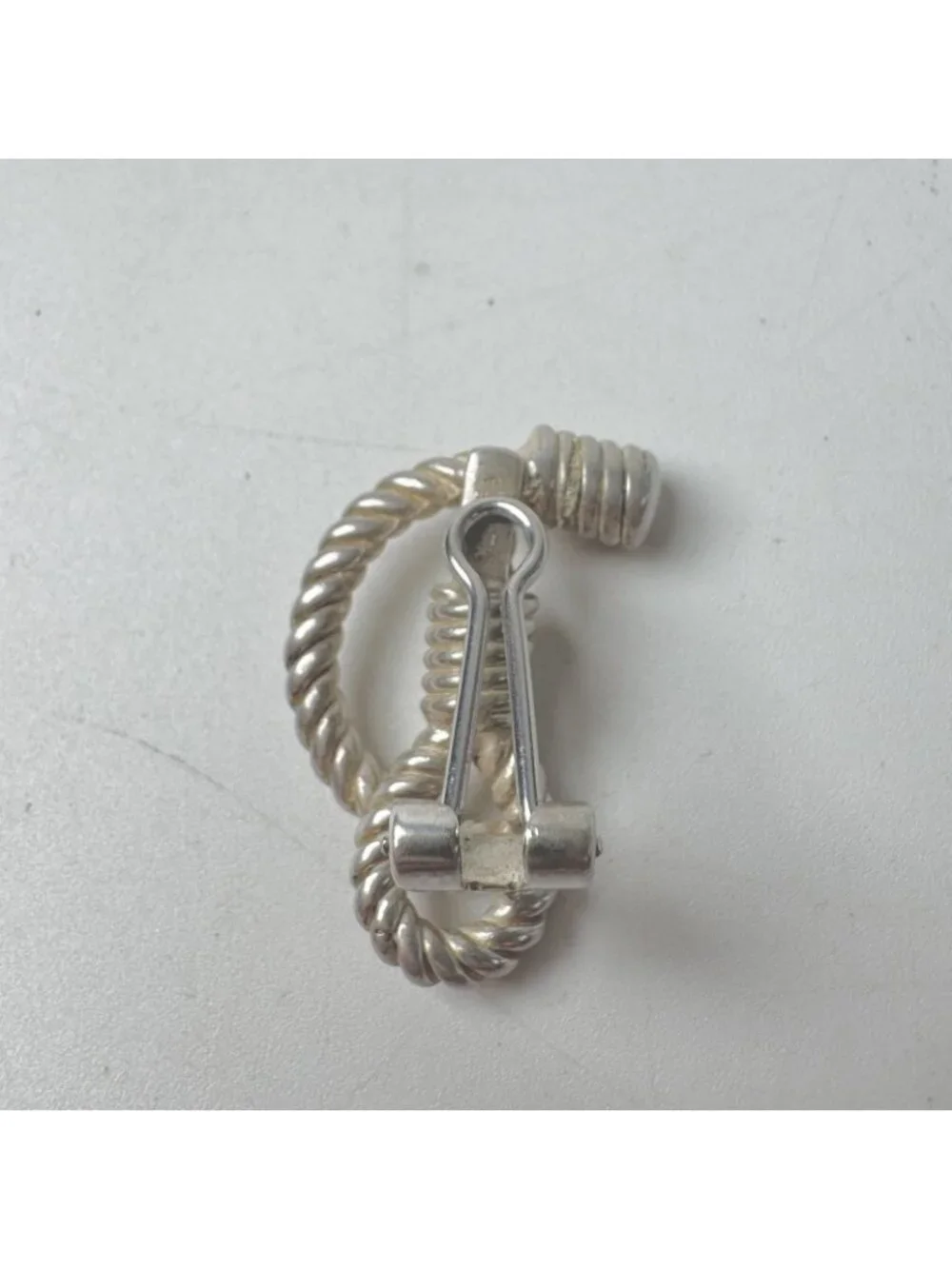 Hermes Rope Twist Audienne Single Earrings
